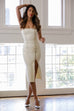 Dion Lee Corded Elastic Laced Coil Bustier Dress Ivory (For Hire)