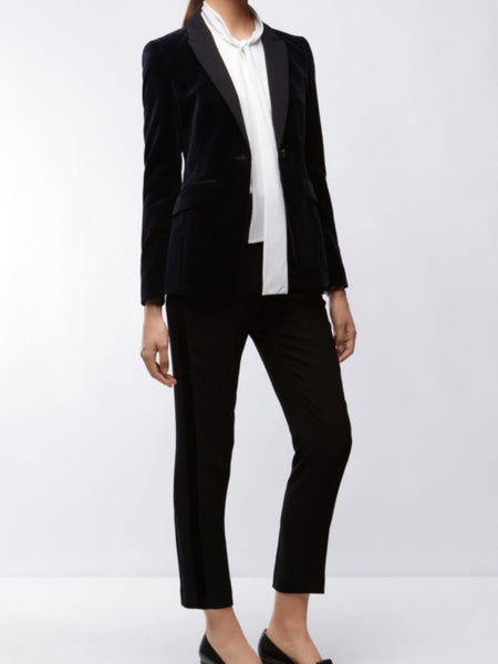 Hugo Boss French Navy Velvet Tuxedo Jacket and Pant Set  (For Hire)