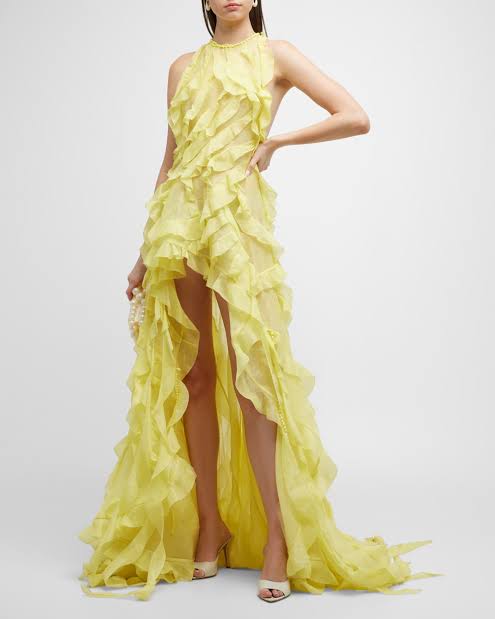 Zimmermann Wonderland Ruffle Gown Dress (For Hire)