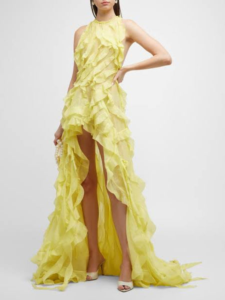 Zimmermann Wonderland Ruffle Gown Dress (For Hire)