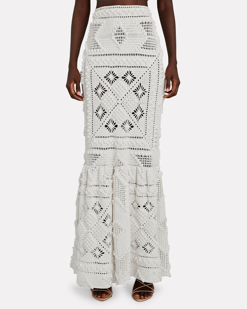 Zimmermann Candescent Hand Crochet Skirt (For Hire) – EKOLUV Zimmermann Candescent Hand Crochet Skirt (For Hire) – EKOLUV