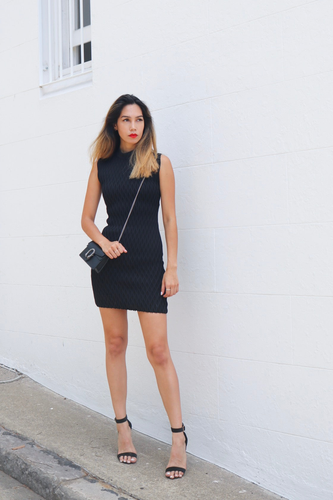 Balenciaga Black Fitted Dress (For Hire) EKOLUV Balenciaga Black Fitted Dress (For Hire) EKOLUV