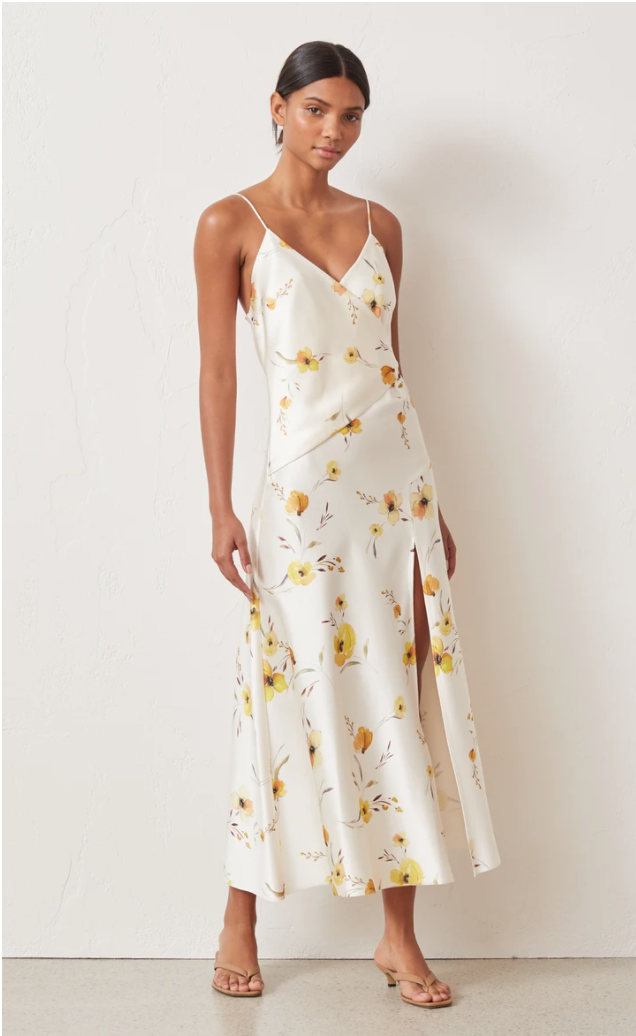 Bec Bridge Beige Collette Wrap Midi Dress For Hire EKOLUV