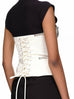 AREA NYC Baguette Crystal Stitched Ivory Corset