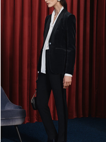 Hugo Boss French Navy Velvet Tuxedo Jacket and Pant Set  (For Hire)