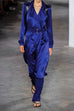 Dion Lee Silk Satin Trench & Pant Set Ultra Blue (For Hire)