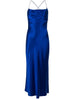 Dion Lee Bias Weave Cowl Dress Silk Satin Ultra Blue (For Hire)