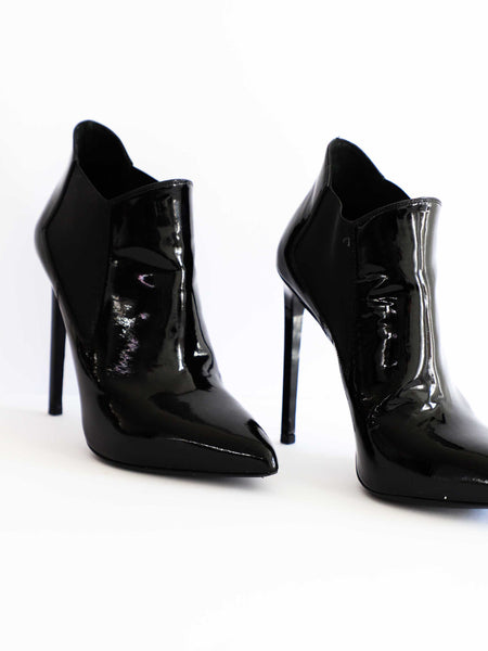 Saint Laurent patent leather boots