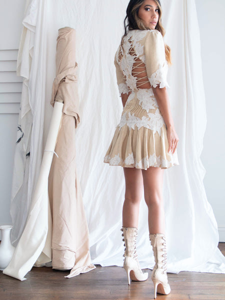 Zimmermann Mischief Rosette Laced Dress (For Hire)