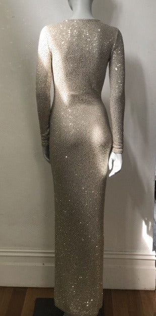 Oscar De La Renta Sequin Knit Gown EKOLUV Oscar De La Renta Sequin Knit Gown EKOLUV