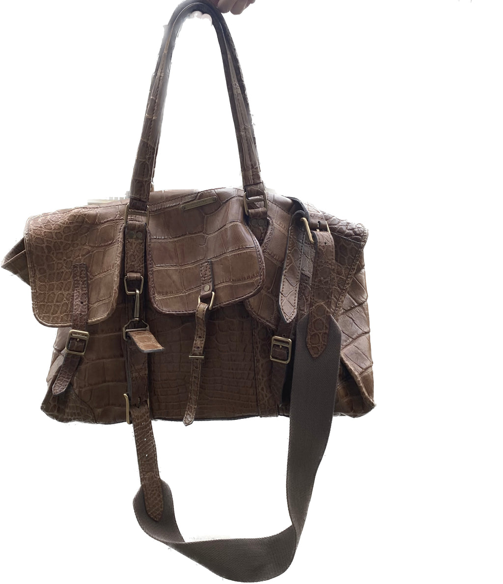 Burberry Runway Alligator Weekender Bag
