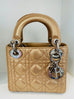 Christian Dior Rose Gold Leather Small Lady Dior My ABCDior Bag (For Sale)