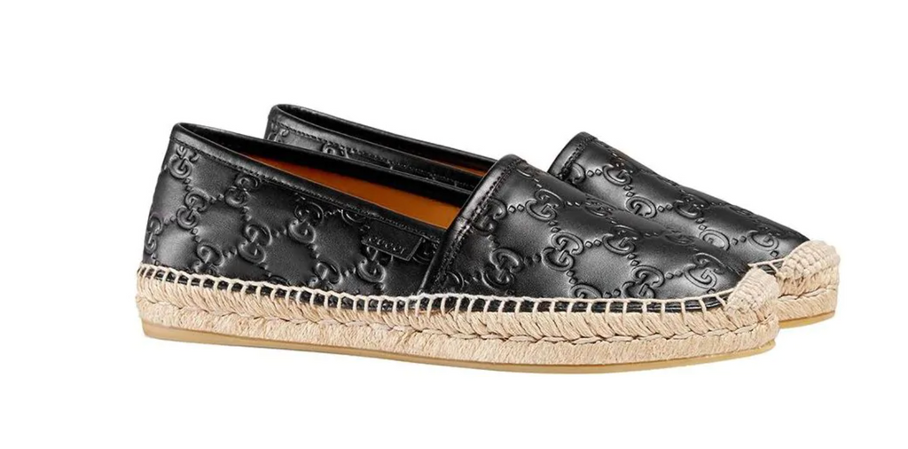 Gucci signature leather deals espadrille