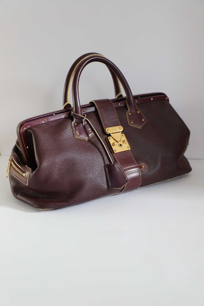 Louis Vuitton Montaigne Bordeaux Leather Handbag