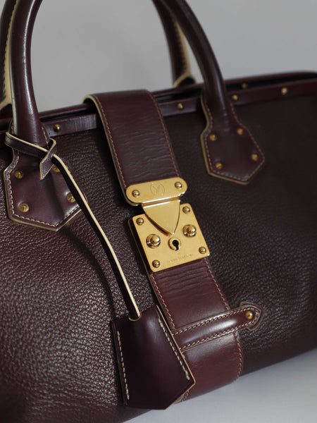 Louis Vuitton Montaigne Bordeaux Leather Handbag