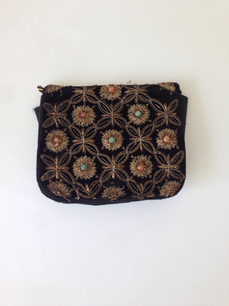 Vintage Embroidered Clutch Bag