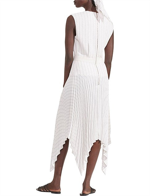 dion lee pleat dress DION LEE Density Pleat Dress Blue White Size S
