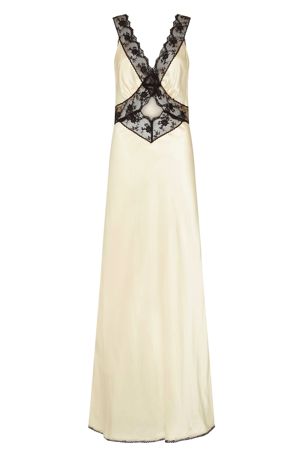 sir willa lace trimmed cutout silk maxi dress Willa Cut Out Gown by SIR The Label