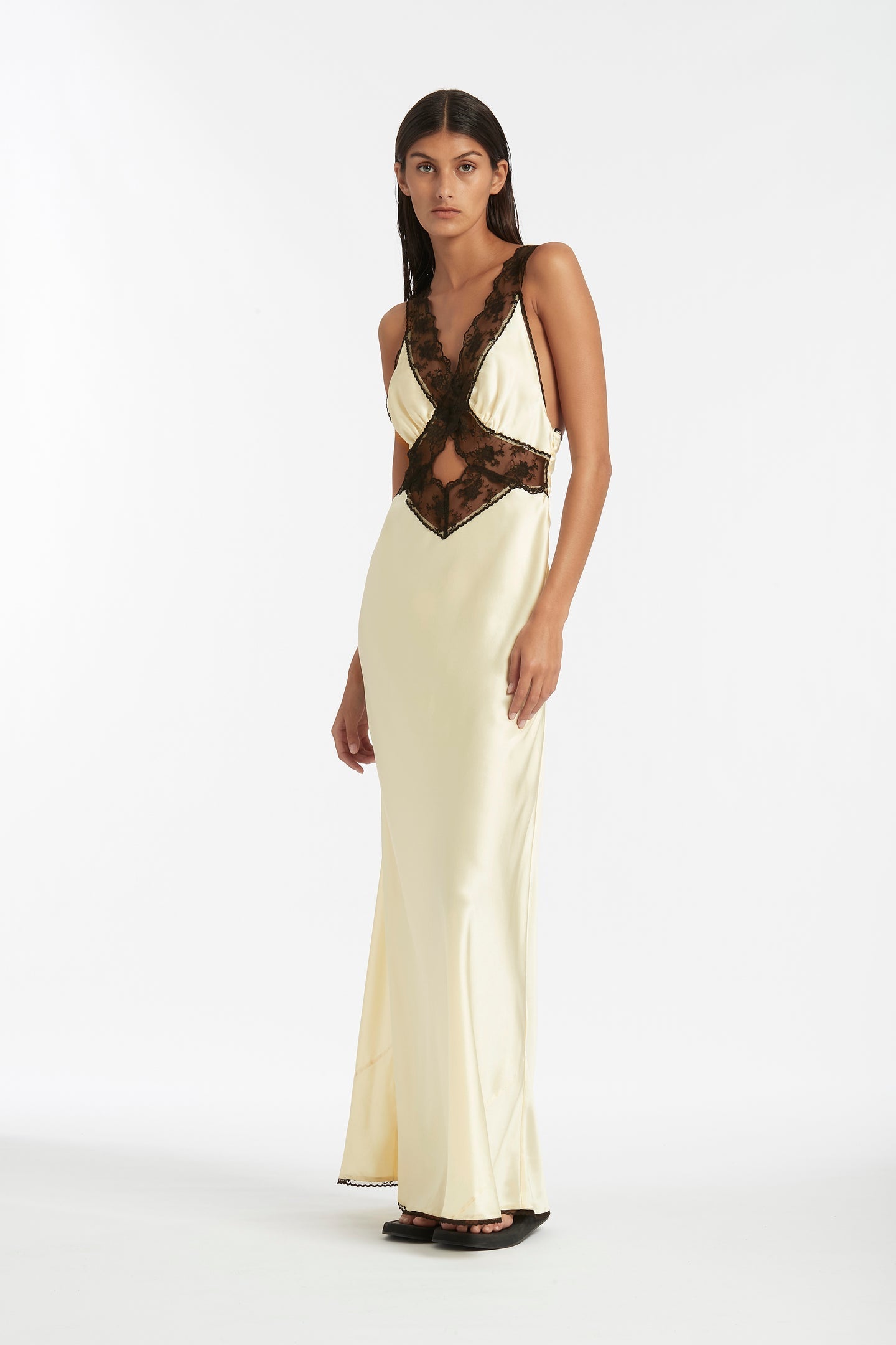 sir the label cut out dress Aries Cut Out Gown | Black