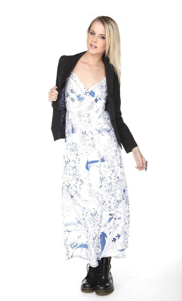 Cimmarron Bird Print Maxi Dress