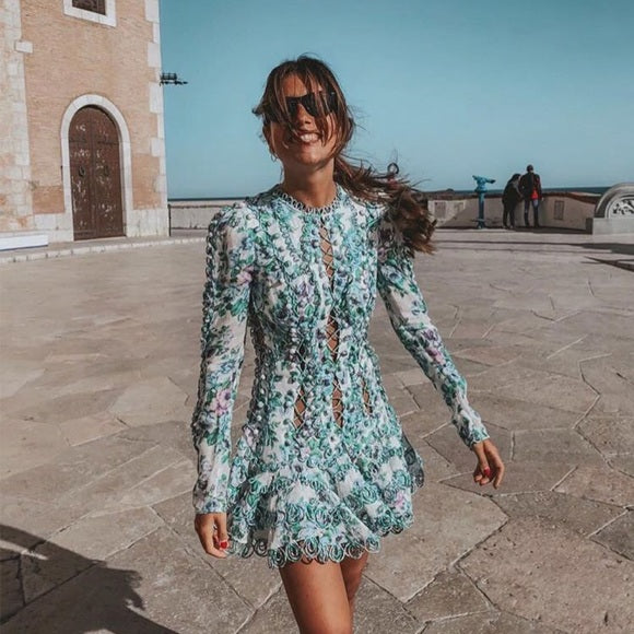 zimmermann whitewave lace up dress White Wave Lace Up