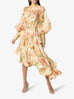 Zimmermann Espionage Floral Corset Silk Dress (For Hire)